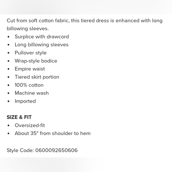 AVEC LES FILLES Gray Oversized Fit Cotton Mini-Tiered Dress XS - Picture 4 of 9